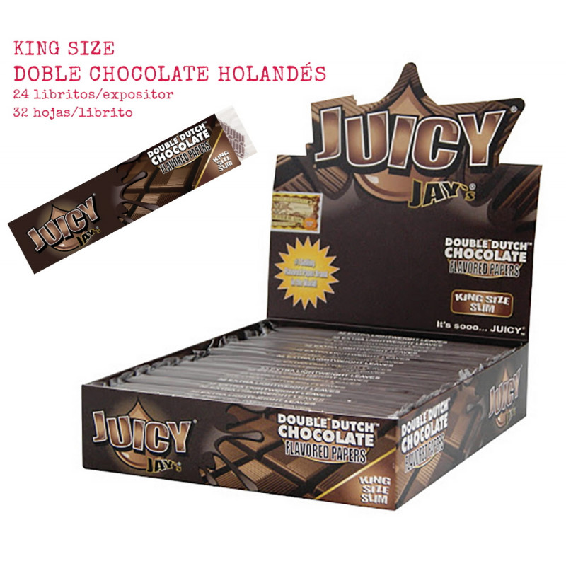 4t Juicy Jay S Exhibitor With 24 King Size Booklets Double Dutch Chocolate Flavor 32 Sheets Ciaf S L