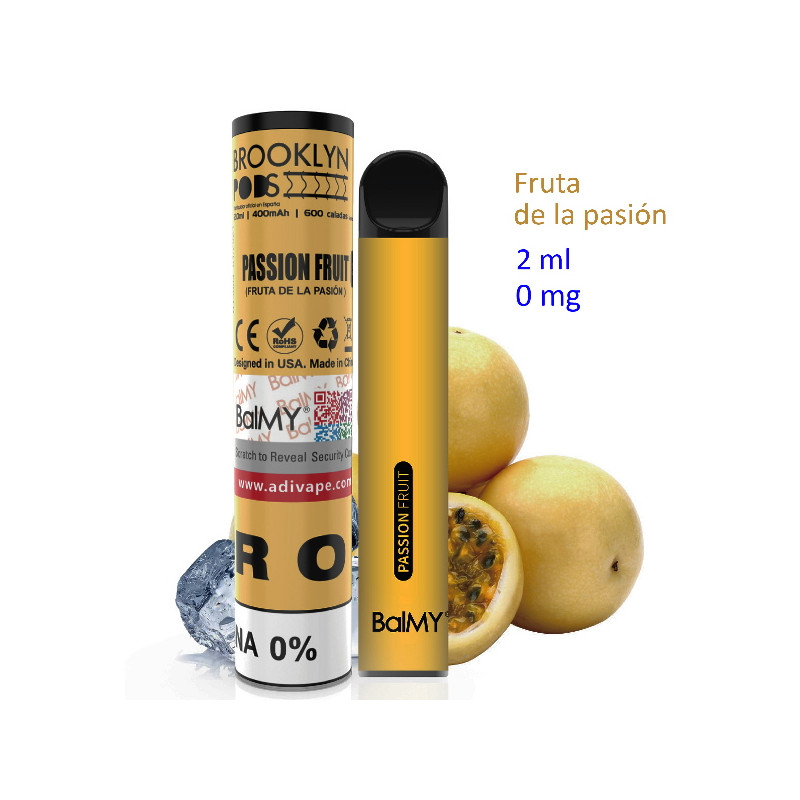 4T BROOKLYN 0 mg Fruta de la Pasión Vaper desechable CIAF S L