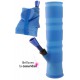 4T. 20 cm. Folding blue bong in medical silicone