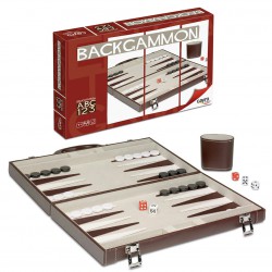 3T. Leatherette backgammon briefcase