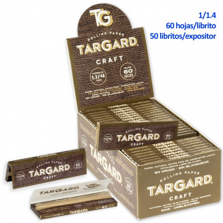 4T. «Tar Gard CRAFT® 1.1/4» Papel de liar Expositor con 50 libritos de 60 hojas