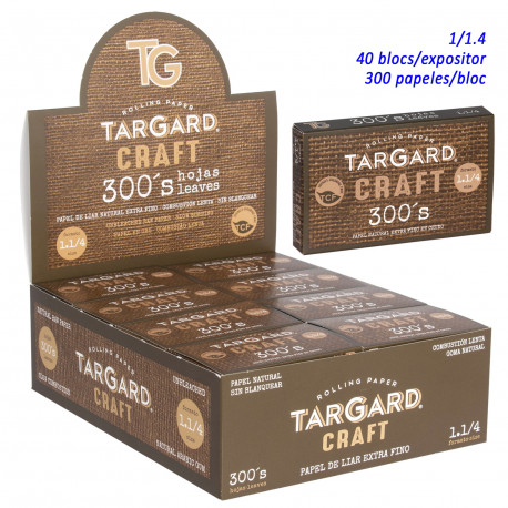 4T. «Tar Gard CRAFT® 300» Papel de liar Expositor con 40 libritos