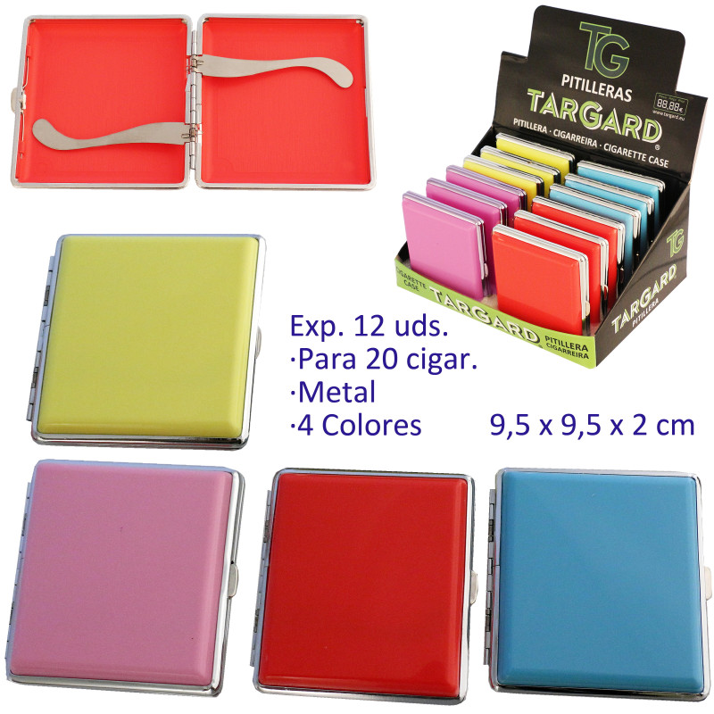 Pitillera cigarrillos Targard colores surtidos. 4uds - B2D Distribuciones