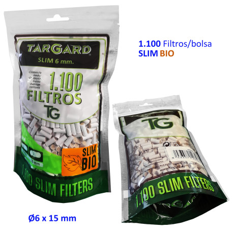 1T. Bolsa 1.100 filtros Tar Gard «Slim BIO 6 mm.»