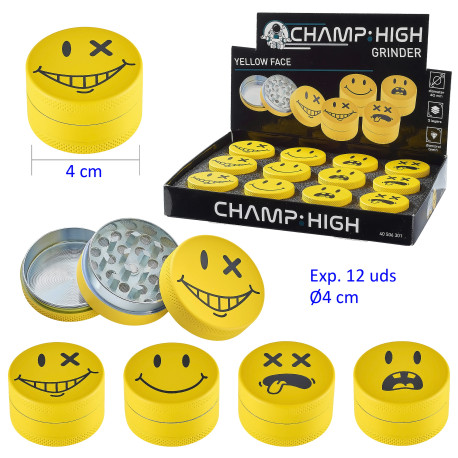 3T. Ø 4 cm. Expositor con 12 Grinders «CHAMP HIGH» 3 partes