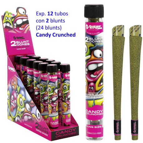 3T. «G-Rollz» Terpene Infused «Candy Crunched» Exp. 12 tubos con 2 blunts (24 blunts)