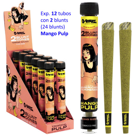 3T. «G-Rollz» Terpene Infused «Mango Pulp» Exp. 12 tubos con 2 blunts (24 blunts)