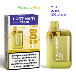 4T. Pineapple Apple 20 mg. «Lost Mary TP 800» Vaper desechable