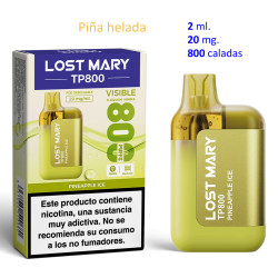 4T. Pineapple Ice 20 mg. «Lost Mary TP 800» Vaper desechable