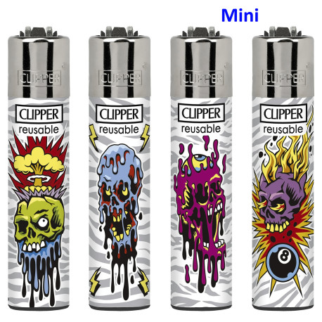 4T. Mini «Clipper» «SKULL CORPZ» Exp. 48 encendedores