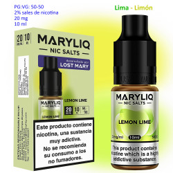 4T. 20 mg. Lemon Lime «MARYLIQ» Sales de nicotina