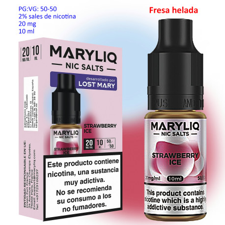 6T. 20 mg. Strawberry Ice «MARYLIQ» Sales de nicotina