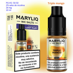4T. 20 mg. Triple Mango «MARYLIQ» Sales de nicotina