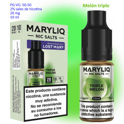 4T. 20 mg. Triple Melon «MARYLIQ» Sales de nicotina