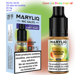 4T. 20 mg. Tropical Island «MARYLIQ» Sales de nicotina