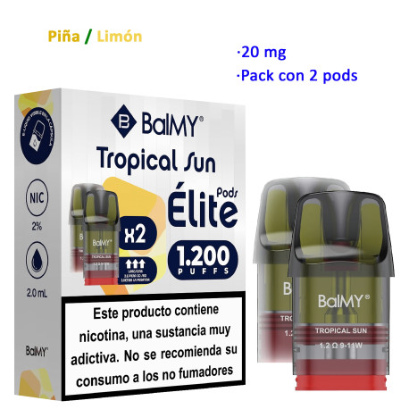 4T. Tropical Sun 20 mg. «BALMY ÉLITE» 2 Pods recarga