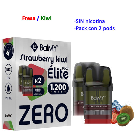 4T. Strawberry-Kiwi 0 mg.  «BALMY ÉLITE» 2 Pods recarga