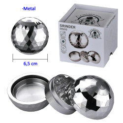 3T. Ø6,5 cm. Grinder de aluminio «Champ» silver disco