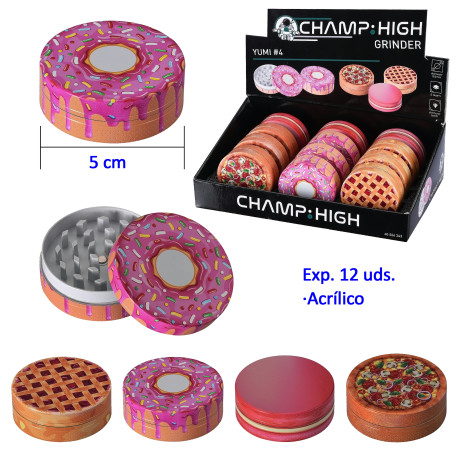 3T. Ø 5 cm. Expositor con 12 Grinders «CHAMP» yumi 4