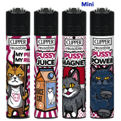 4T. Mini «Clipper» «PUSSYCAT» Exp. 48 encendedores