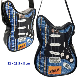 3T. Bolso bandolera con forma de guitarra «Let´s Rock» en piel sintética