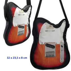 3T. Bolso bandolera con forma de guitarra «Sunburst» en piel sintética