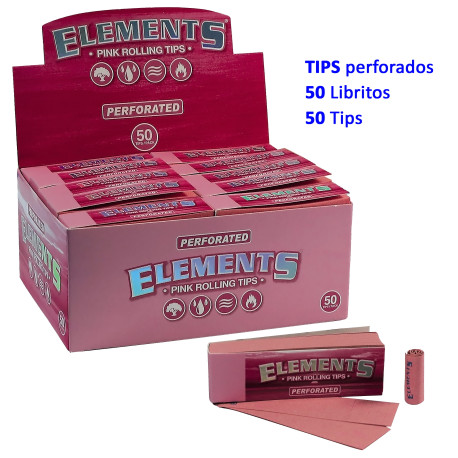 4T. «Elements» Pink tips perforados Expositor 50 libritos con 50 tips